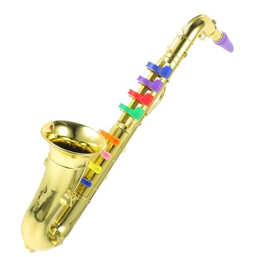 Abaodam Kinder Blasinstrument Spielzeug Kinder Instrumentenspielzeug Bühnenauftritt Saxophon Requisite Kreatives Musikspielzeug Kleinkind Saxophon Spielzeug Simuliertes Saxophon von Abaodam