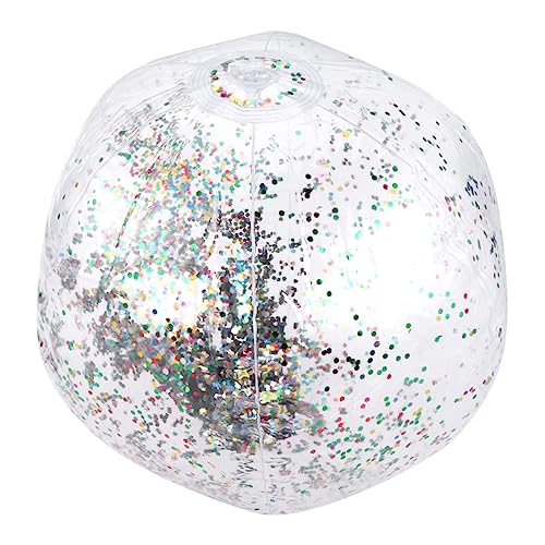 Abaodam Kinder Wasserball Aufblasbarer Spielzeugball Aufblasbarer Wasserball Glitzer-wasserball Riesiger Wasserball Transparenter Wasserball Aufblasbare Ballpumpe Poolball Foto Pailletten von Abaodam