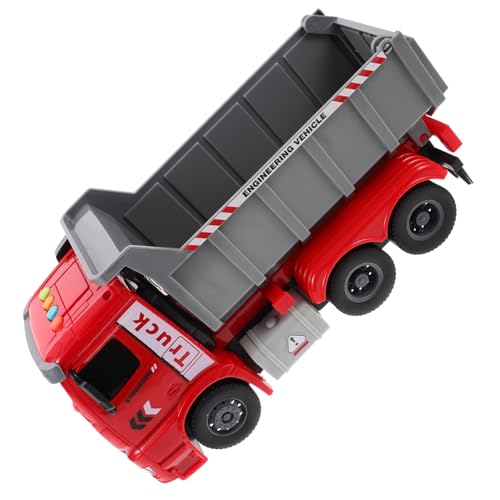 Abaodam Kinderbagger-Technikfahrzeugspielzeug Luftklammer Auto Klebeband Rad Funny Toys Fun Toy puppenwagen Autos Engineering Fahrzeuge Auto-Muldenkipper- Plastik rot von Abaodam