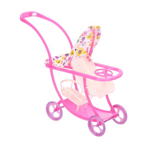 Abaodam Kinderwagen Spielzeug Miniatur Puppenwagen Für Realistisch Gestalteter Kinderwagen Niedlicher Puppenwagen Für Puppenhaus Dekoration Kreatives Modellspielzeug Für Baby Spielzeugwagen von Abaodam