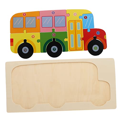 Abaodam Kognitive Dreidimensionale Puzzle Babyspielzeug Lernspielzeug Flugzeug Aktivitäten Für Kleinkinder Puzzle Bus Lernspielzeug Puzzle Formen Puzzle Kleinkindspielzeug Aus Holz von Abaodam