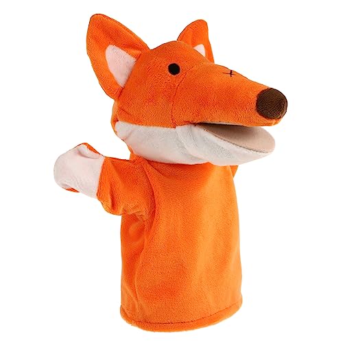 Abaodam Krähe Handpuppe interaktives Puppen funnytoys für Plüsch-Handpuppe Fuchs Adler-Verzierungen Fingerpuppen dekoratives Fingerspielzeug Orange von Abaodam