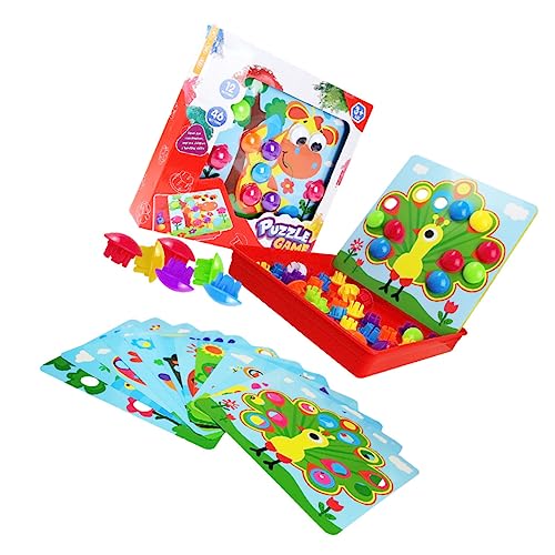 Abaodam Pädagogisches Puzzle-Set Für Kinder Pilz-Nagel-Puzzle Kreatives Kinderspielzeug Feine Detailblöcke Interaktive Eltern-Kind-Spiele von Abaodam