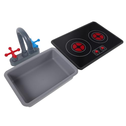 Abaodam Küchenspielset mit Wasserhahn Spüle Induktionsherd Licht Sound Effekten Kindgerechtes Küchenzubehör für Jungen und Mädchen Ergonomisch Sicher Fördert Feinmotorik und Kreatives Abaodam Küchenspielset mit Wasserhahn Spüle Induktionsherd Licht Sound Effekten Kindgerechtes Küchenzubehör für Jungen und Mädchen Ergonomisch Sicher Fördert Feinmotorik und Kreatives von Abaodam