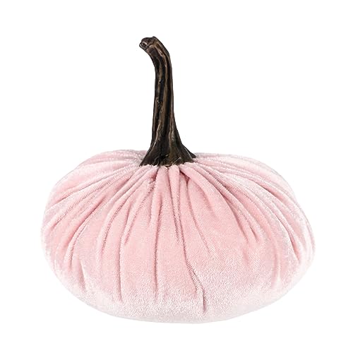 Abaodam Kürbis Kissen Kürbiskissen Kürbis-Kuscheltier Kleine Sachen Kürbis Spielzeug Süße Halloween-Dekorationen Halloween-kürbis-Spielzeug Weiches Kürbisplüschkissen Plüschtier Samt Rosa von Abaodam