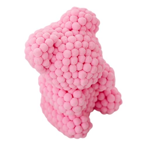 Abaodam Kugelbär aus Schaumstoff Tiere Grube Plüsch ausgestopft Bausatz Animal Figures kuschelbären Schaumstofftier wohnzimmerdeko Desktop-Dekoration Heimdekoration Flanell Rosa von Abaodam