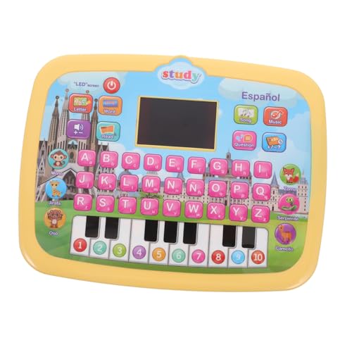 Abaodam Lerntablett für Kleinkinder Interaktive Spanisch Lernmaschine mit LED Bildschirm Zweisprachig Spanisch Englisch Batteriebetrieben Altersgerechtes Lernspielzeug für Ab Abaodam Lerntablett für Kleinkinder Interaktive Spanisch Lernmaschine mit LED Bildschirm Zweisprachig Spanisch Englisch Batteriebetrieben Altersgerechtes Lernspielzeug für Ab von Abaodam