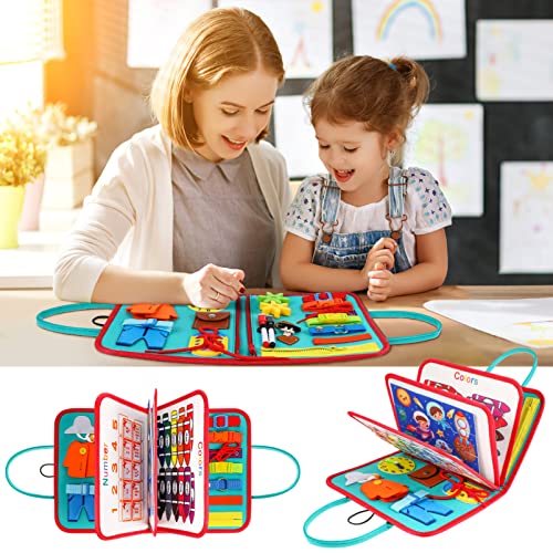 Abaodam Lerntafel für schultafel für travel Toys Sinnesentwicklung Lernspielzeug für Vorschulkinder Bildungsspielzeug fühlte Sich beschäftigt Board von Abaodam