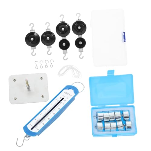 Abaodam Magnetischer Schul Physik Experimentierkasten mit Metallbasis Pulley Block Set Inklusive Kraftmesser und Hakengewichten Stabiler Magnetischer Sockel für Mechanische Abaodam Magnetischer Schul Physik Experimentierkasten mit Metallbasis Pulley Block Set Inklusive Kraftmesser und Hakengewichten Stabiler Magnetischer Sockel für Mechanische von Abaodam
