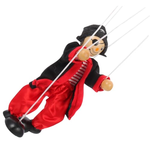 Abaodam Marionette Puppenpuppe Piratenspielzeug juguetes adultos Erwachsene Puppe Clown-Puppen Spielzeug für Kinder kinderspielzeug The Bauchrednerpuppen Piratenpuppen für Kinder Holz von Abaodam