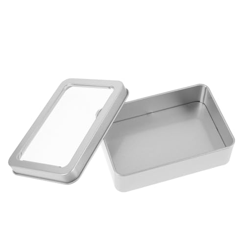 Abaodam Metallgehäuse Storage Boxes aufbwahrungs-Box schmuckbox Handlich schmuckkasten Dressingbehälter mit Deckel Behälter für Zinnwürfel Shaker Hausbedarf Würfel liefert Eisen Silver von Abaodam