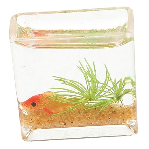 Abaodam Mini-Aquarium- aus Kunstharz Hausdekoration Dekoration für Miniaturhäuser Bausatz klein Dekorationen für Aquarien Ornament Teich Krabbe Tank winzige Fischbecken winzige Dinge von Abaodam