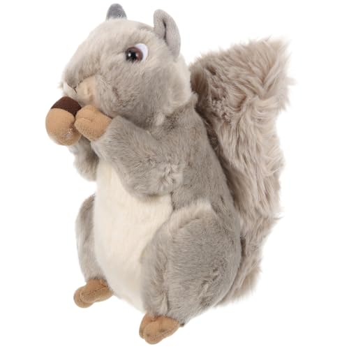 Abaodam Mini-Eichhörnchen-Puppe Eichhörnchen Stofftier Plüsch ausgestopftes Tier Plüschpuppe Plüschtiere bevorzugen Eichhörnchen Stofftiere kk Stoff Grey von Abaodam