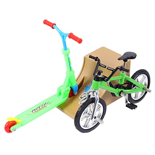 Abaodam Mini Fingerspielzeug Set Finger Fahrrad Und Roller Mit Rampe Ideales Sportspielzeug Für Kreative Spielstunden Und Stilvolle Heimdekoration Perfekt Für Sammler Und von Abaodam