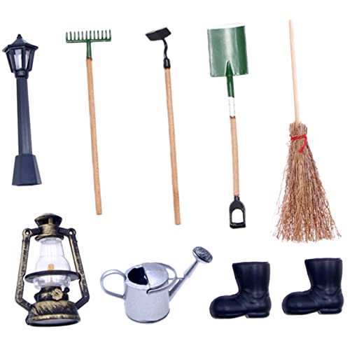 Abaodam Mini Garten Mini Gartenwerkzeug Set Für 5 Teiliges Zubehör Für Puppenhäuser Und Miniaturgärten Ideal Für Kreative Spielstunden Und Garten Dekoration Schaufel Garten von Abaodam