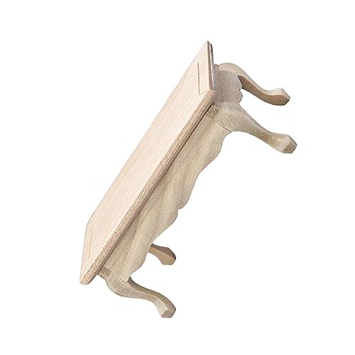 Abaodam Mini-Möbel Couchtisch für spielzeuge für Desk Decoration sammlerstücke adventsgeschenke Mini-Möbelzubehör Miniatur fähig Miniaturtisch Holz Beige von Abaodam