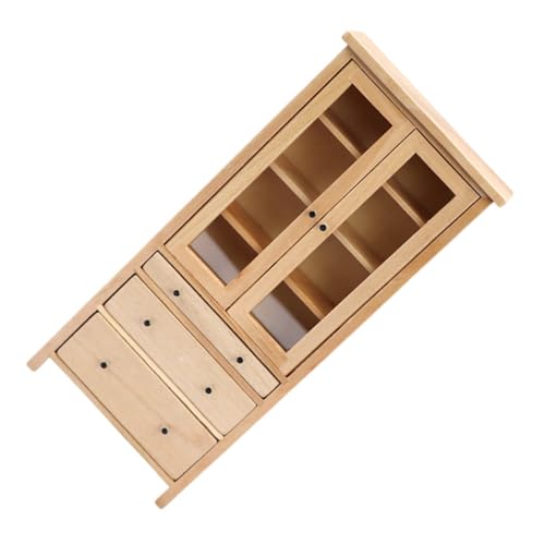 Abaodam Mini Möbel Modell Holz Schrank Ornament Puppe für Layout von Abaodam