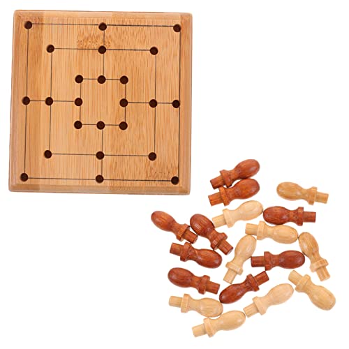 Abaodam Mini Schachspiel Für Tragbares Schachbrett Mit 9 Spielsteinen Ideales Strategiespiel Für Erwachsene Und Logikspielzeug Für Den Schreibtisch Und Unterwegs 1 Set von Abaodam