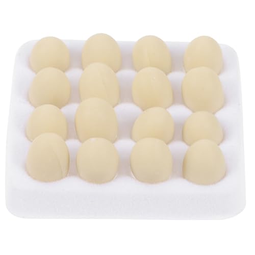 Abaodam Miniatur Puppenhaus Eier mit Weißen Fake Eiern und Weißem Mini Tablett Detailreiche Langlebige Mini Lebensmittel Dekoration für Puppenhaus und Micro Landschaften Abaodam Miniatur Puppenhaus Eier mit Weißen Fake Eiern und Weißem Mini Tablett Detailreiche Langlebige Mini Lebensmittel Dekoration für Puppenhaus und Micro Landschaften von Abaodam