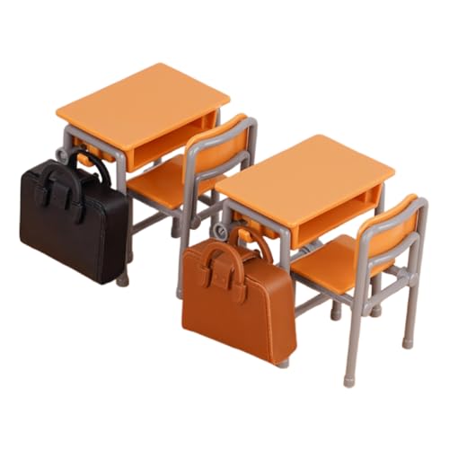 Abaodam Miniatur Puppenhaus Schulmöbel Kleine Schulbänke Stühle Mini Schulranzen Handgefertigte Detaillierte Klassenzimmer Zubehör für Puppenhaus Dekoration Abaodam Miniatur Puppenhaus Schulmöbel Kleine Schulbänke Stühle Mini Schulranzen Handgefertigte Detaillierte Klassenzimmer Zubehör für Puppenhaus Dekoration von Abaodam