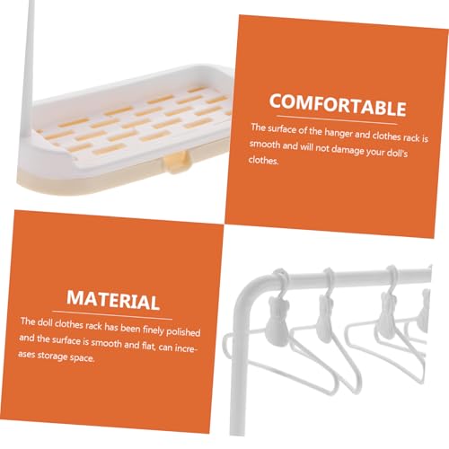 Abaodam Miniatur Puppenkleiderbügel Set aus Robustem Kunststoff mit Kleinen Kleiderbügeln und Kleinem Kleiderständer für Puppenkleidung Glatte Oberfläche als Puppenhaus Zubehör für Bjd Abaodam Miniatur Puppenkleiderbügel Set aus Robustem Kunststoff mit Kleinen Kleiderbügeln und Kleinem Kleiderständer für Puppenkleidung Glatte Oberfläche als Puppenhaus Zubehör für Bjd von Abaodam
