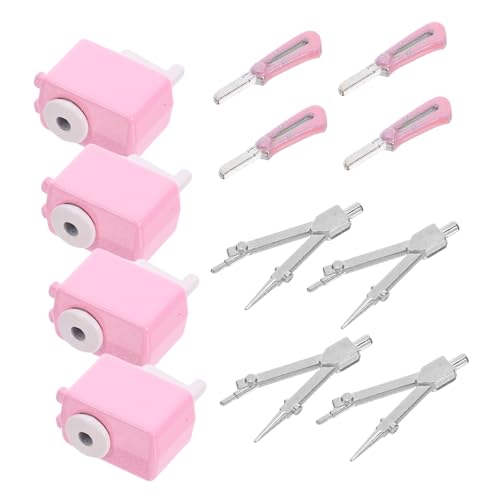 Abaodam Miniatur-Schulzubehör mit Miniaturzirkel, Kunstmesser und niedlichem Mini-Bleistiftanspitzer aus langlebiger Legierung, realistische robuste Puppenhaus-Dekoration für Schul- und Abaodam Miniatur-Schulzubehör mit Miniaturzirkel, Kunstmesser und niedlichem Mini-Bleistiftanspitzer aus langlebiger Legierung, realistische robuste Puppenhaus-Dekoration für Schul- und von Abaodam