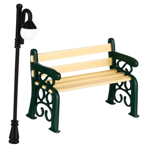 Abaodam Miniatur Sitzbank aus Robustem mit Gebogenem Straßenlaternenlicht Langlebig und Vielseitig für Puppenhaus Miniaturgarten und Dekorative Mini-Figuren Abaodam Miniatur Sitzbank aus Robustem mit Gebogenem Straßenlaternenlicht Langlebig und Vielseitig für Puppenhaus Miniaturgarten und Dekorative Mini-Figuren von Abaodam