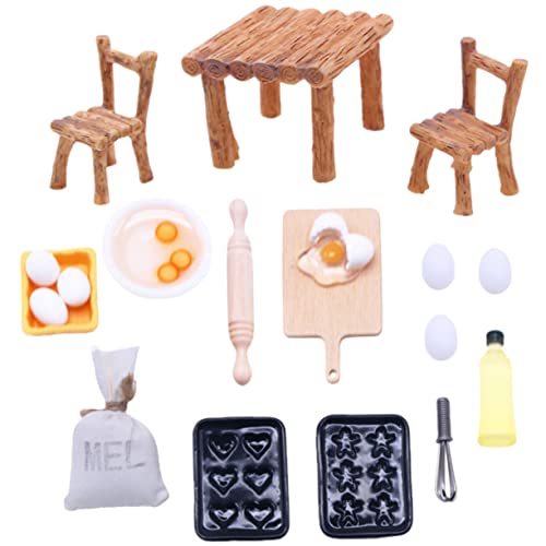 Abaodam Miniatur Stuhl Set Aus Holz Für Puppenhäuser 1 Satz Mini Möbelverzierungen Ideal Zubehör Für Miniaturen Puppenhaus Küche Und Wohnzimmer Dekoration von Abaodam