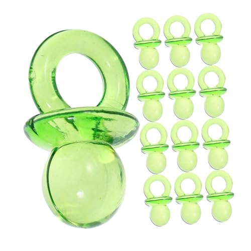 Abaodam Miniature Shower Dekorationen Transparente Grüne Schnuller Für ädchen Shower Spiele Party Favor Und Tischdekorationen DIY Charms von Abaodam