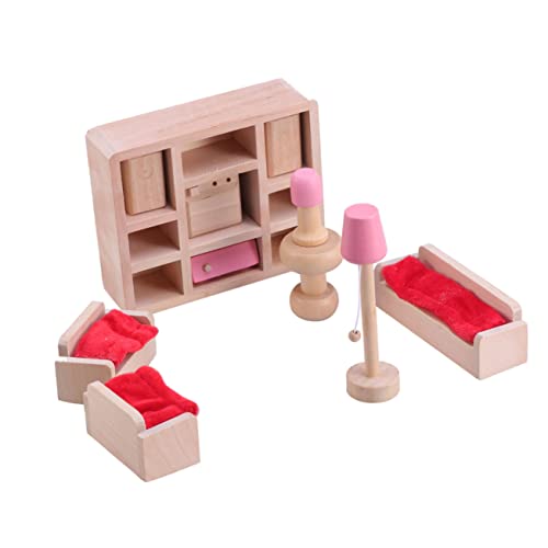 Abaodam Miniaturmöbel für kinderspielzeug gartenmmöbel Kid Toys barmöbel wohnraumdeko jucarii pentru copii Home Decor Spielzeugzubehör für Möbel Hölzern von Abaodam