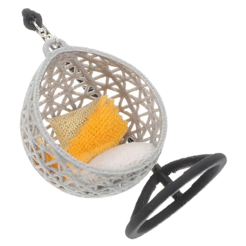 Abaodam Miniatur Hängestuhl Zubehör Für Puppenhäuser Realistisches DIY Möbel Modell Mit Schwingender Funktion Für Kleine Wohnungen Und Kreative Sandkasten-Dekorationen Abaodam Miniatur Hängestuhl Zubehör Für Puppenhäuser Realistisches DIY Möbel Modell Mit Schwingender Funktion Für Kleine Wohnungen Und Kreative Sandkasten-Dekorationen von Abaodam
