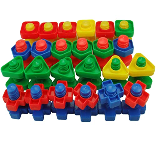 Abaodam Montessori Für Jumbo Schrauben & Muttern Set Motorikspielzeug Für Badewanne Fidget Für Kleinkinder Materialien Für Ergotherapie Und von Abaodam