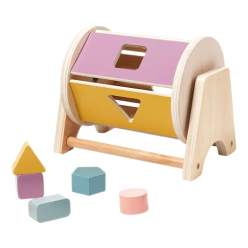 Abaodam Kleinkind Spielzeug Kleine Trommel Montessori Holzspielzeug 1 Set Formen Rollenspielwürfel Für Zur Der Feinmotorik Und Farberkennung Ideales Lernspielzeug Aus Für Kleinkinder von Abaodam