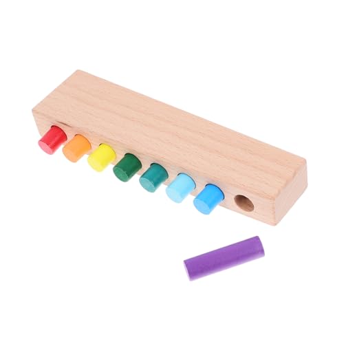 Abaodam Kleinkinder-farbform-sortierpuzzle Montessori-zylinderblöcke Pädagogisches Holzspielzeug Für Kinder Die Feinmotorik Lernen von Abaodam