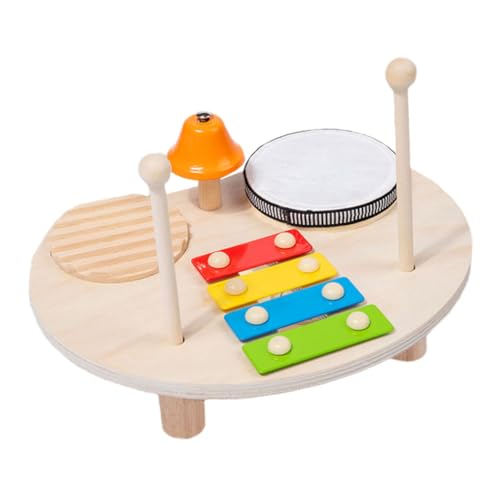 Abaodam Multifunktionales Schlaginstrument -Instrumente Handmusik Musikspielzeug Aus Holz Percussion-Musikinstrument Lustiges Musikspielzeug Instrumente Für Metall von Abaodam