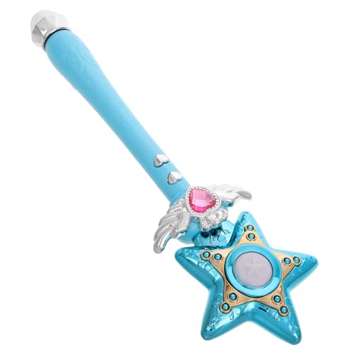 Abaodam Musik-Zauberstab aufleuchten Prinzessin für kleine Mädchen Lichtspielzeug für Festliche Accessoires Sternstab-Sticks Star Zauberstab Partybevorzugung Plastik Sky-Blue von Abaodam