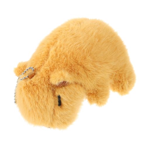 Abaodam Niedliches üsch Capybara Ornament Weicher Kuscheltier Anhänger Für Schlüssel Oder Rucksack Hellbraun Perfektes Für Tierliebhaber Und von Abaodam