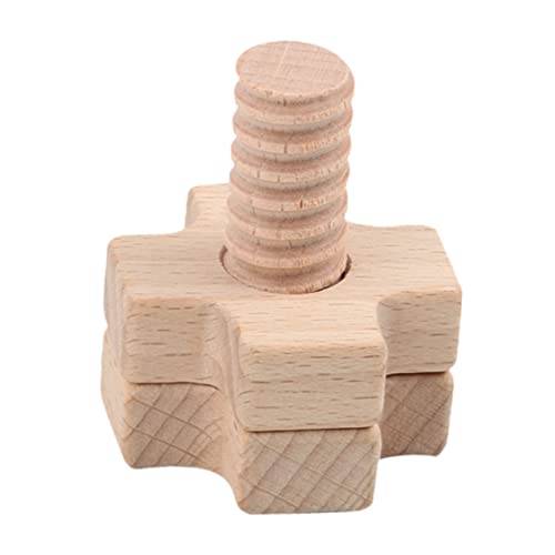 Abaodam Pädagogische Holzschraubenmutter für Montessori-Stapelspiel zur Verbesserung der Hand-Augen-Koordination, sichere Konstruktion für Jungen und Jahre Abaodam Pädagogische Holzschraubenmutter für Montessori-Stapelspiel zur Verbesserung der Hand-Augen-Koordination, sichere Konstruktion für Jungen und Jahre von Abaodam