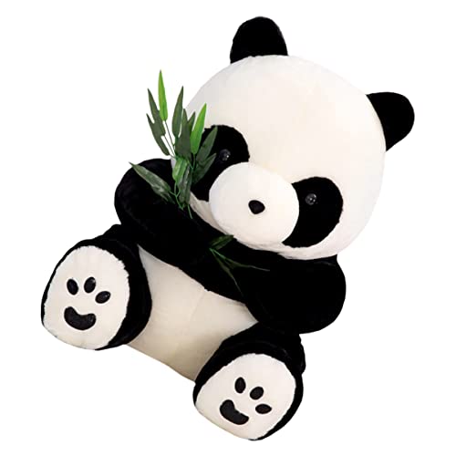 Abaodam Panda-Puppe Puppe in Panda-Form Gefülltes Panda-spielzeuggeschenk Dekoratives Stofftier Panda Gefüllte Puppe Ausgestopftes Panda Modellierpuppe Plüsch von Abaodam