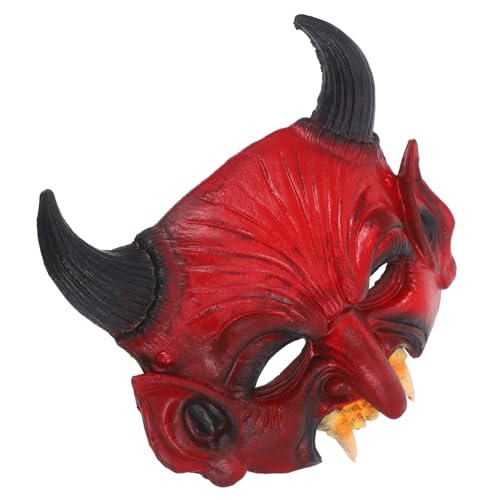 Abaodam Partymaske Dämon Cosplay Karnevalsmaske Party Halloween Kostüm Dämonenmaske Für Männer Kostümmaske Halloween Clown Kranz Umhang Maskerademaske Koboldkostüme Hirschmaske Requisite von Abaodam