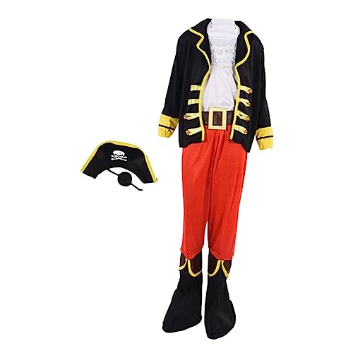 Abaodam Piratenkostü Für XL Größe 135cm 145cm Mit Piratenhut Und Dekorativem Piratenmantel Für Halloween Karneval Und Piratenpartys von Abaodam