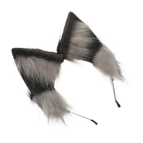 Abaodam Plüsch Wolfsohren Stirnband Chic Haarschmuck Party Haarreif Kostümaccessoire für Cosplay Halloween Karneval Abaodam Plüsch Wolfsohren Stirnband Chic Haarschmuck Party Haarreif Kostümaccessoire für Cosplay Halloween Karneval von Abaodam