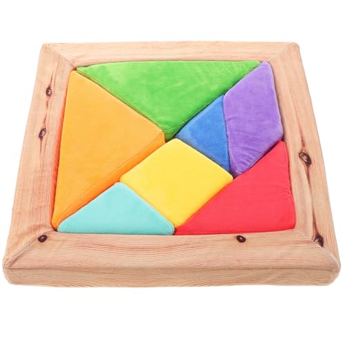 Abaodam Plüschbaustein Für Kinder Abnehmbarer Puzzleblock Mosaikform Geometrische Puzzles Denksportaufgabe Spielzeug Für Kleinkinder Schaumstoff-Puzzlekissen von Abaodam