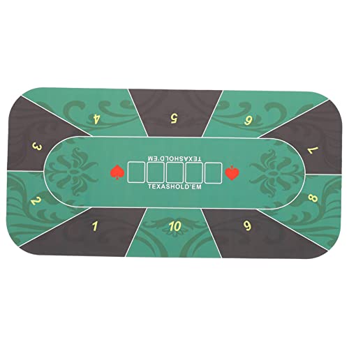 Abaodam Pokerchip-Tuch Pokertischplatte Tile Spieltischabdeckung Faltbare Matte Faltbare Tischunterlage Rechteckige Tischdecke Für Brettspiele Tragbare Tische Pokerspielmatte Green Gummi von Abaodam