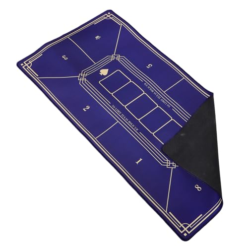 Abaodam Pokermatte gummimatte spielmatte rund Pokerunterlage Poker tischmatte Poker tischauflage Gaming-Tischabdeckung Pokerpad Mahjong-Tischmatte Brettspiel Matte Segeltuch Blue von Abaodam