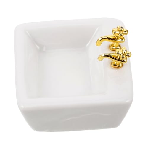 Abaodam Miniatur Waschbecken Puppenhaus 1:12 Maßstab Weißes Keramik Badezimmer Zubehör mit Realistischem Design Detaillierter Verarbeitung Geeignet für Badezimmer und Küchenszenen Abaodam Miniatur Waschbecken Puppenhaus 1:12 Maßstab Weißes Keramik Badezimmer Zubehör mit Realistischem Design Detaillierter Verarbeitung Geeignet für Badezimmer und Küchenszenen von Abaodam