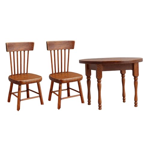Abaodam Puppenhaus Möbel Set Miniatur Tisch und Stühle Realistische Wohn Esszimmer Dekoration Platzsparend Leicht und Tragbar für Kreative Spielzeit und Sammlungen Abaodam Puppenhaus Möbel Set Miniatur Tisch und Stühle Realistische Wohn Esszimmer Dekoration Platzsparend Leicht und Tragbar für Kreative Spielzeit und Sammlungen von Abaodam