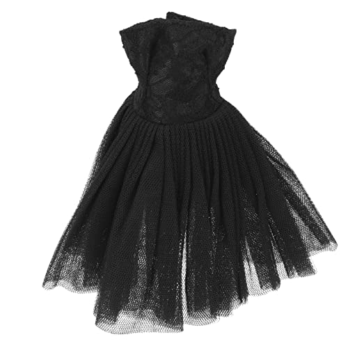 Abaodam Puppenkleidung Babykostüm Kleine Puppe Puppen-Ballett-Tutu-Kleid Puppe Tutu-Rock Puppenballett Babyzubehör Für Mädchen Puppentanzkleidung Puppenmädchen-Outfits Black Stoff von Abaodam