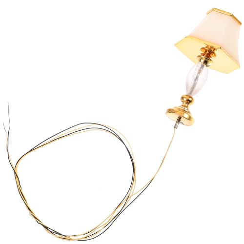 Abaodam Puppenstuben-tischlampe Zubehör Für Babypuppen Puppenstubenlampen Puppenhochstuhl Miniaturlampen Für Puppenstuben Puppenbett Puppenhauspuppen Puppenhausmöbel Mädchen Golden Metall von Abaodam