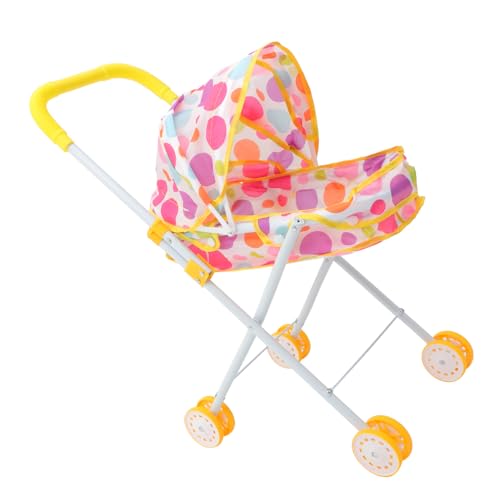 Abaodam Puppenwagen Kleinkind-Kinderwagen Puppenmöbel Spielzeug Mini-puppenkinderwagen-Requisite Kinderzimmer Babypuppe Spielset Kinderwagenspielzeug Spielzeug Oxford-Stoff von Abaodam